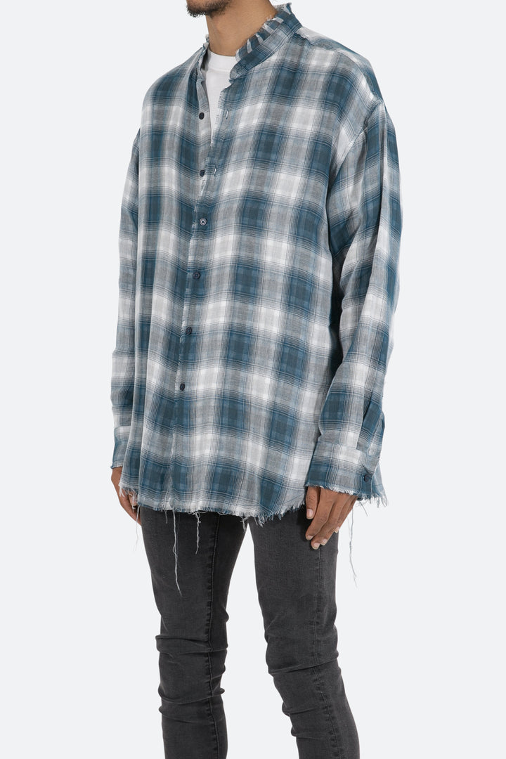 Mnml Tops Double Pattern Shirt - Navy 4 Mnml Tops Double Pattern Shirt - Navy