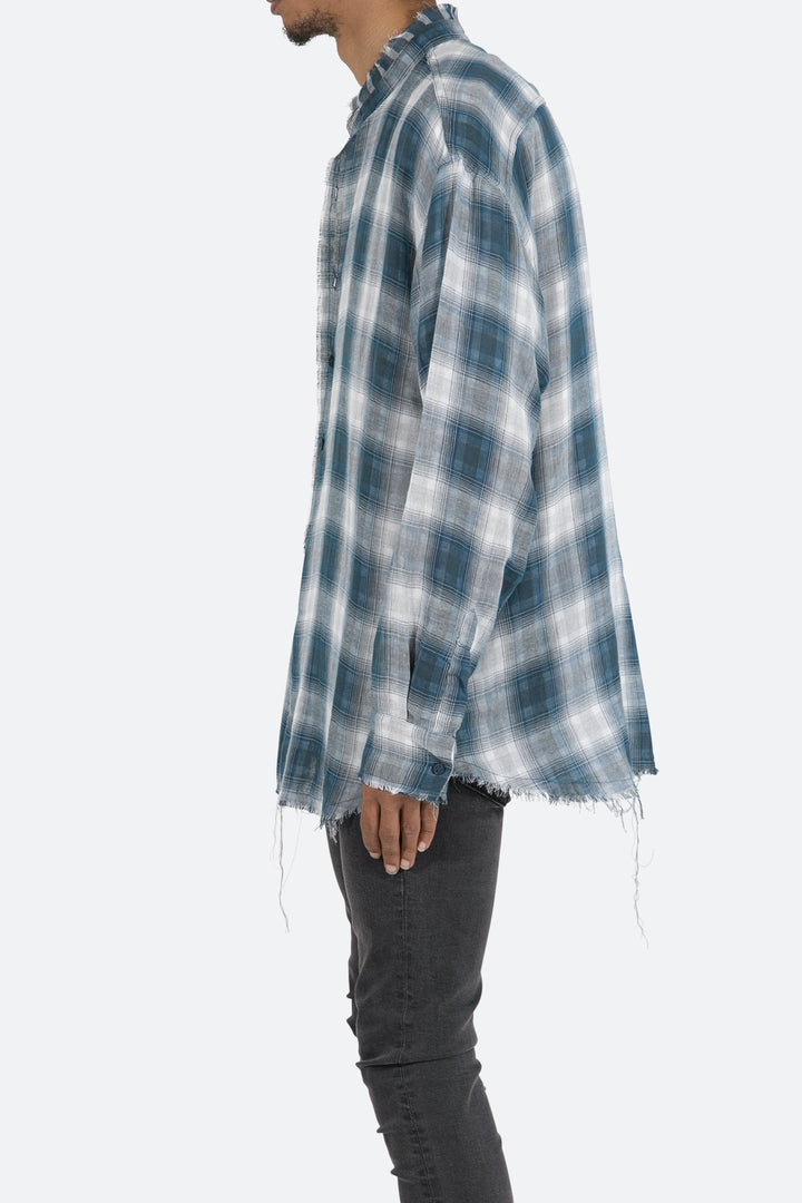 Mnml Tops Double Pattern Shirt - Navy 5 Mnml Tops Double Pattern Shirt - Navy