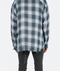 Mnml Tops Double Pattern Shirt - Navy 15 Mnml Tops Double Pattern Shirt - Navy