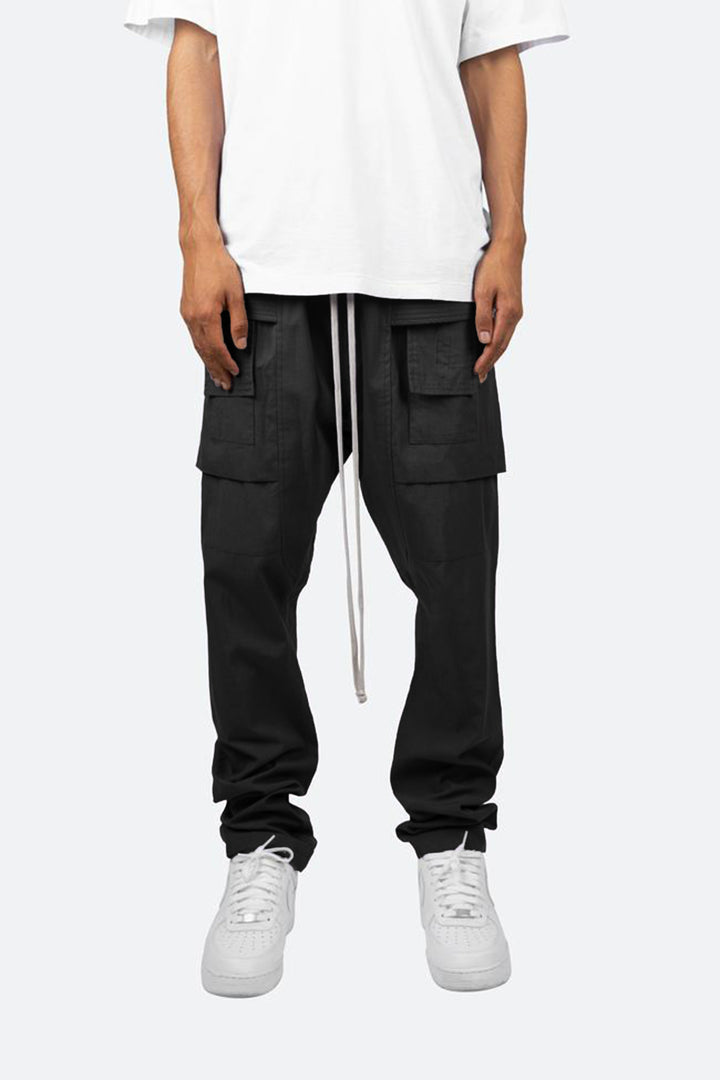 Mnml Drop Crotch Cargo Pants - Black Bottoms 2 Mnml Drop Crotch Cargo Pants - Black Bottoms