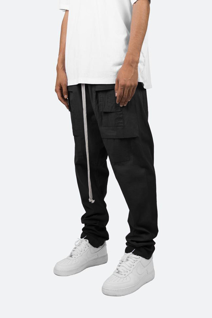 Mnml Drop Crotch Cargo Pants - Black Bottoms 3 Mnml Drop Crotch Cargo Pants - Black Bottoms