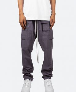 Mnml Drop Crotch Cargo Pants - Charcoal Grey Bottoms