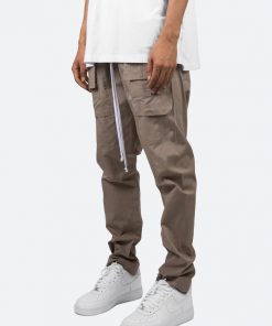 Mnml Drop Crotch Cargo Pants - Stone Bottoms