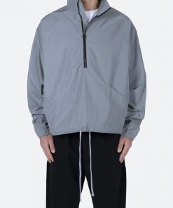 Mnml Every Day Half Zip Jacket - Silver Outerwear