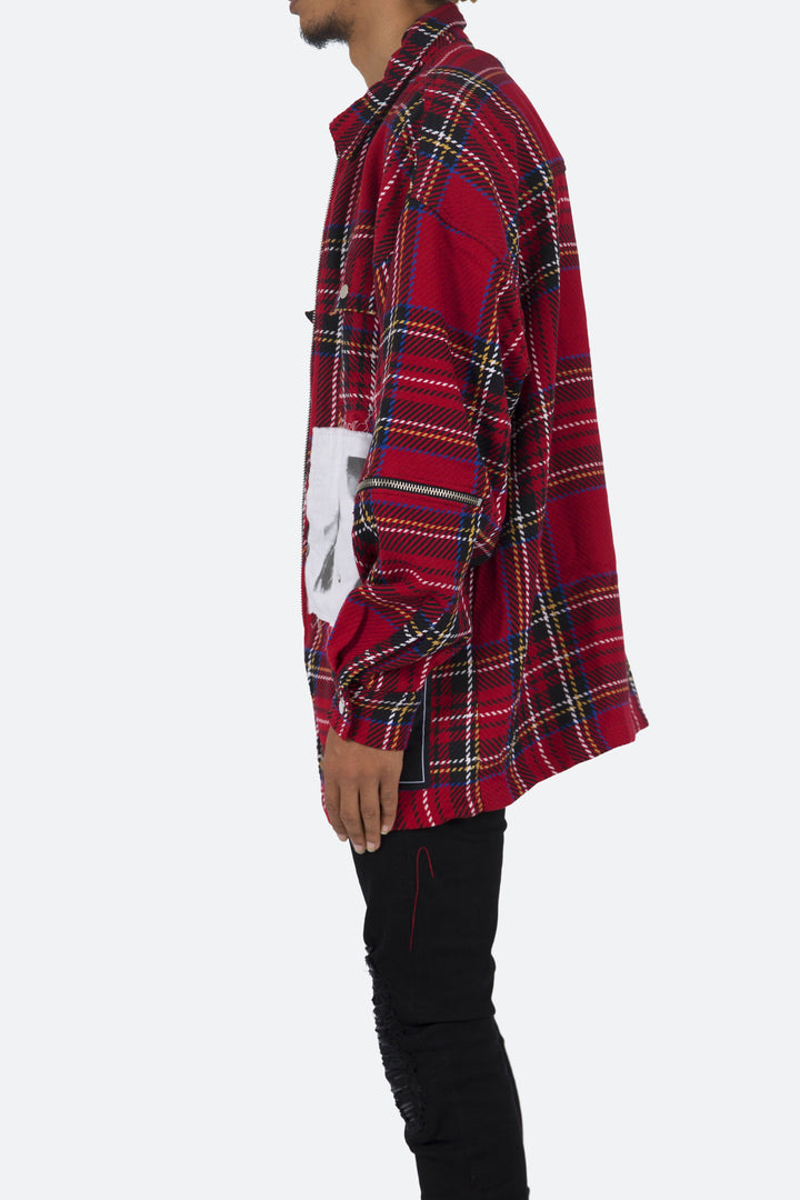 Mnml Exposed Zipper Shirt - Red/Yellow/Blue 4 Mnml Exposed Zipper Shirt - Red/Yellow/Blue