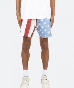 Mnml Flag Shorts - Red/White/Blue Bottoms