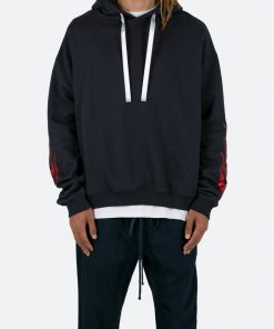 Mnml Flame Cropped Hoodie - Black 10 Mnml Flame Cropped Hoodie - Black