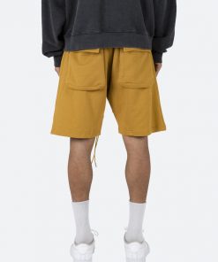 Mnml Flap Pocket Sweatshorts - Mustard
