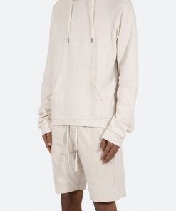 Mnml Geo Paneled Hoodie - Off White