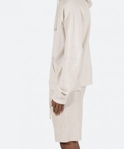 Mnml Geo Paneled Hoodie - Off White