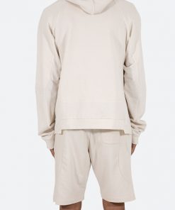 Mnml Geo Paneled Hoodie - Off White