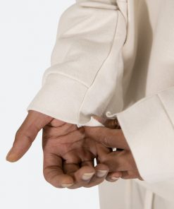 Mnml Geo Paneled Hoodie - Off White