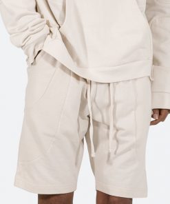 Mnml Geo Paneled Sweatshorts - Off White