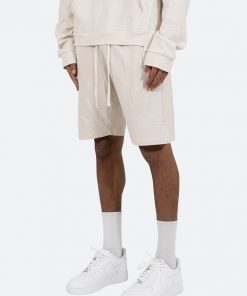 Mnml Geo Paneled Sweatshorts - Off White