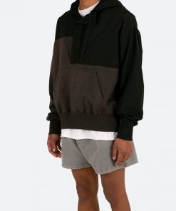 Mnml Hooded Nylon Parka Jacket - Black