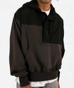 Mnml Hooded Nylon Parka Jacket - Black