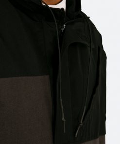 Mnml Hooded Nylon Parka Jacket - Black