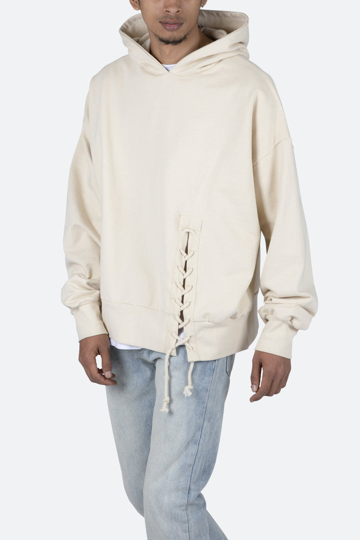 Mnml Laced Hoodie - Off White 2 Mnml Laced Hoodie - Off White