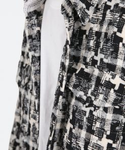 Mnml Laced Loose Woven Shirt - Black/White Tops