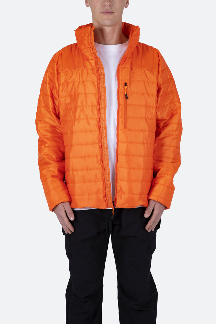 Mnml Outerwear Layering Quilted Jacket - Orange 1 Mnml Outerwear Layering Quilted Jacket - Orange