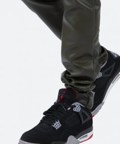 Mnml Leather Snap Cargo Pants - Olive