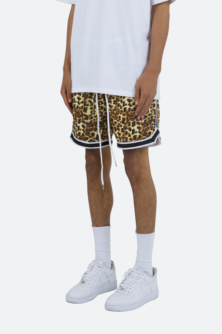 Mnml Bottoms Leopard Basketball Shorts - Orange/Black 3 Mnml Bottoms Leopard Basketball Shorts - Orange/Black