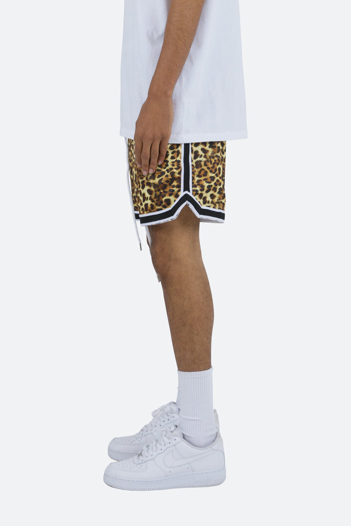 Mnml Bottoms Leopard Basketball Shorts - Orange/Black 4 Mnml Bottoms Leopard Basketball Shorts - Orange/Black