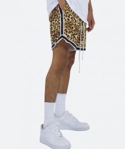 Mnml Bottoms Leopard Basketball Shorts - Orange/Black 13 Mnml Bottoms Leopard Basketball Shorts - Orange/Black