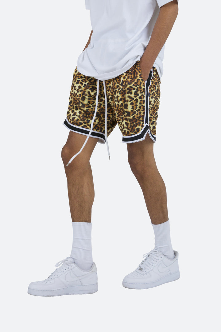 Mnml Bottoms Leopard Basketball Shorts - Orange/Black 7 Mnml Bottoms Leopard Basketball Shorts - Orange/Black