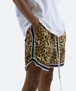 Mnml Bottoms Leopard Basketball Shorts - Orange/Black 15 Mnml Bottoms Leopard Basketball Shorts - Orange/Black