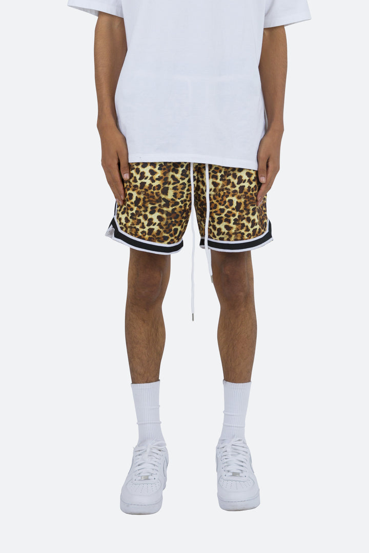 Mnml Bottoms Leopard Basketball Shorts - Orange/Black 1 Mnml Bottoms Leopard Basketball Shorts - Orange/Black