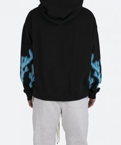 Mnml Lightning Cropped Hoodie - Black