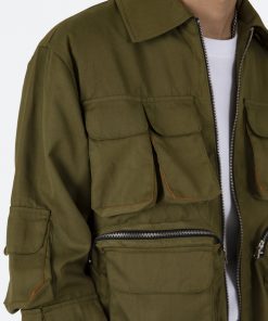 Mnml Lightweight Cargo Jacket - Olive Outerwear
