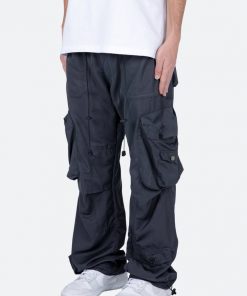 Mnml Lightweight Cinch Cargo Pants - Faded Black