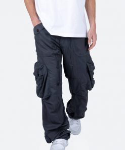 Mnml Lightweight Cinch Cargo Pants - Faded Black