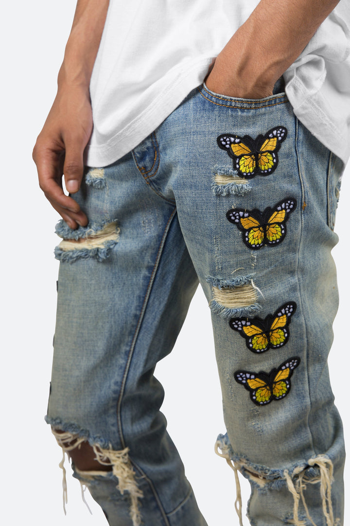 Mnml M188 Butterfly Slim Denim - Blue 7 Mnml M188 Butterfly Slim Denim - Blue