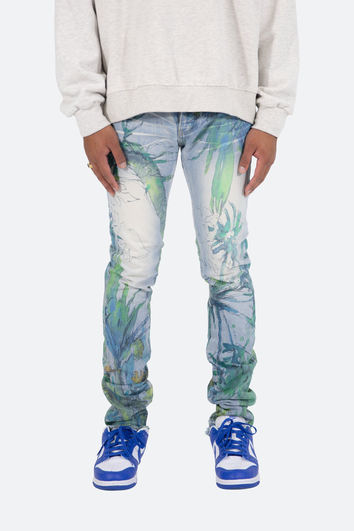 Mnml M312 Overlay Slim Denim - Blue 2 Mnml M312 Overlay Slim Denim - Blue