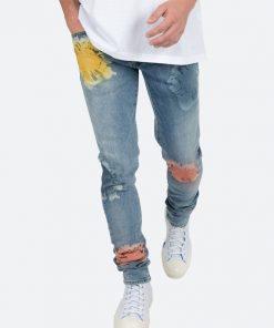 Mnml M360 Burst Slim Denim - Light Blue