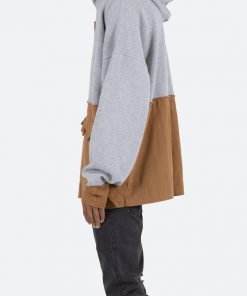 Mnml Outerwear Mash Up Hoodie - Grey 9 Mnml Outerwear Mash Up Hoodie - Grey