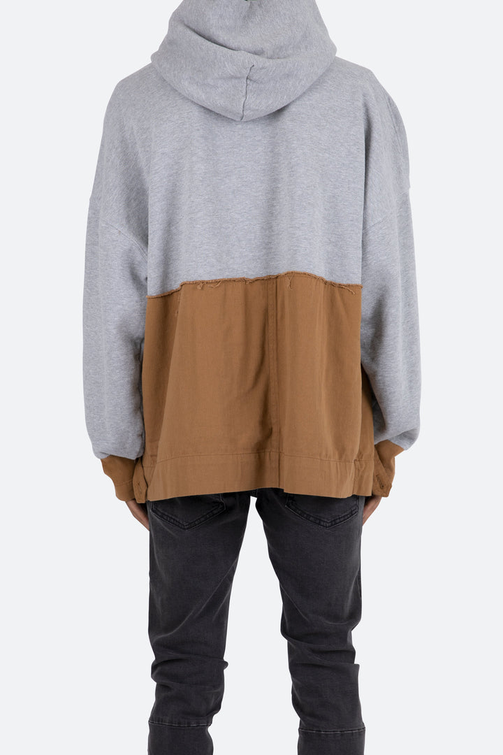 Mnml Outerwear Mash Up Hoodie - Grey 4 Mnml Outerwear Mash Up Hoodie - Grey