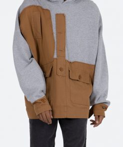 Mnml Outerwear Mash Up Hoodie - Grey 11 Mnml Outerwear Mash Up Hoodie - Grey