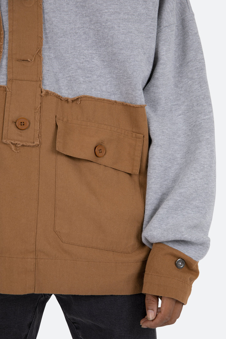 Mnml Outerwear Mash Up Hoodie - Grey 6 Mnml Outerwear Mash Up Hoodie - Grey