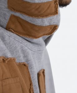 Mnml Outerwear Mash Up Hoodie - Grey 13 Mnml Outerwear Mash Up Hoodie - Grey
