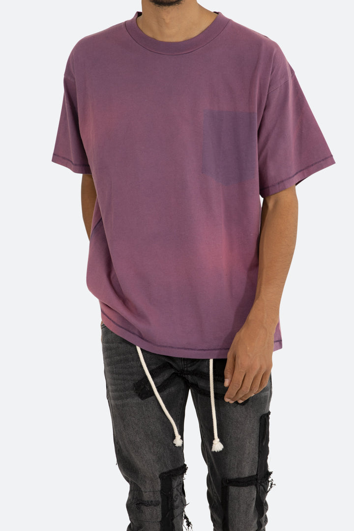 Mnml Missing Pocket Tee - Purple Tops 6 Mnml Missing Pocket Tee - Purple Tops
