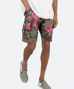 Mnml Painted Cargo Shorts - Camo 12 Mnml Painted Cargo Shorts - Camo