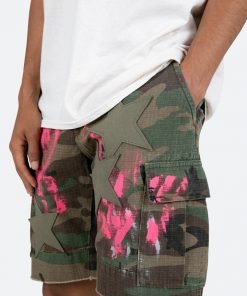 Mnml Painted Cargo Shorts - Camo 13 Mnml Painted Cargo Shorts - Camo