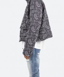 Mnml Outerwear Paisley Cropped Puffer - Black