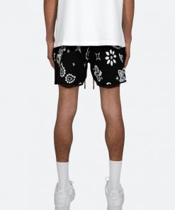 Mnml Bottoms Paisley Knit Shorts - Black