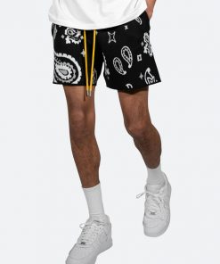 Mnml Bottoms Paisley Knit Shorts - Black