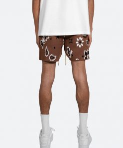 Mnml Bottoms Paisley Knit Shorts - Brown 13 Mnml Bottoms Paisley Knit Shorts - Brown